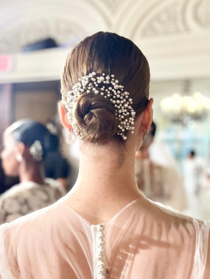 Two Pearl Hair Vines- Whisper + Whisper Light Combined