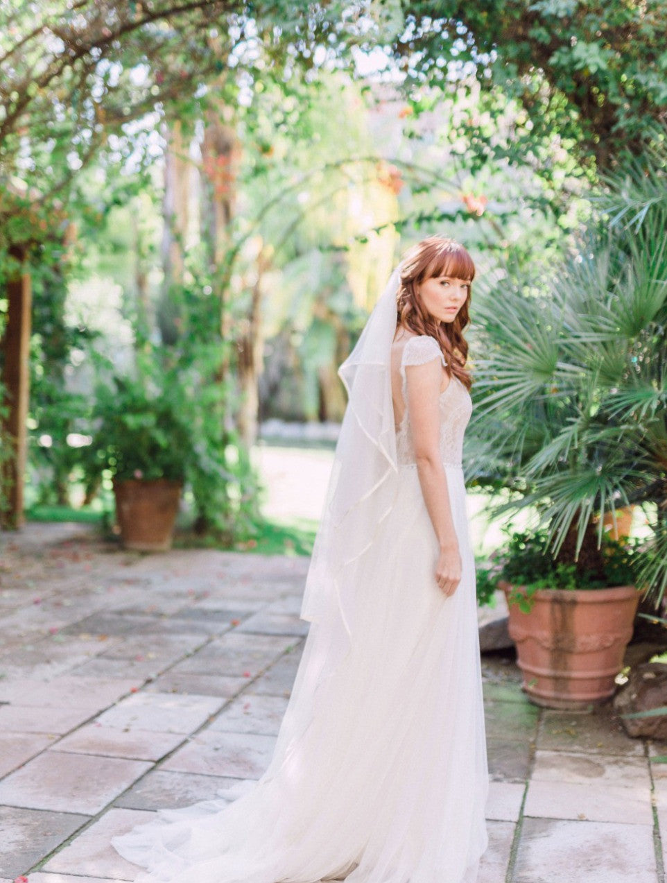 Southern Charm- English Net Double Layer with Ribbon Trim